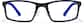 Front view of Kids Rectangle Glasses  P7812716 in Black/Blue  thumbnail