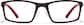 Front view of Kids Rectangle Glasses  P7812718 in Red thumbnail