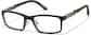Angle view of Kids Rectangle Glasses  P7812724 in Black/Green  thumbnail
