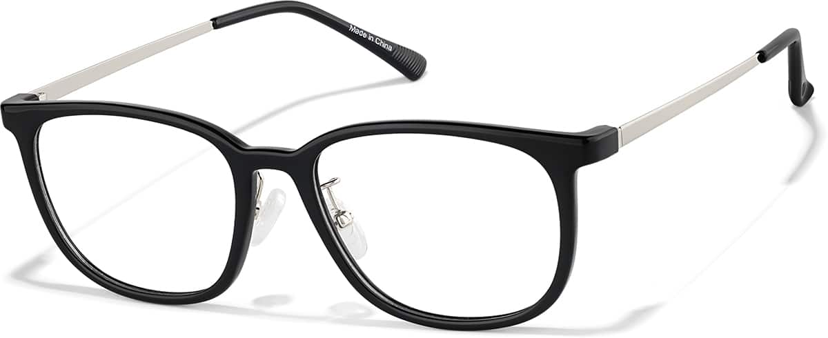 SQUARE スクエア PC-9801F/VF/VM GENESIS ジェネシス Black Square Glasses #P7813121 | Zenni Optical