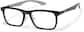 Angle view of Rectangle Glasses P7815021 in Black thumbnail