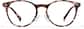 Front view of Round Glasses P7815825 in Tortoiseshell thumbnail