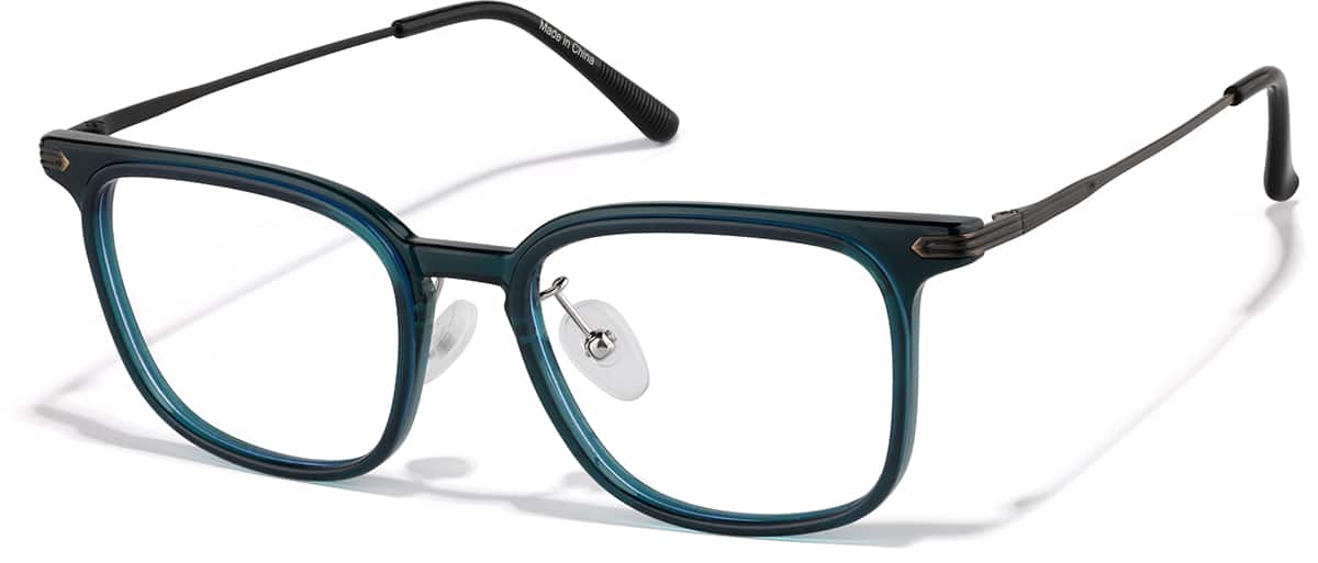 Green Square Glasses #P7816834 | Zenni Optical