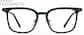 Front view of Square Glasses P7816834 in Green thumbnail