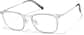 Angle view of Square Glasses P7818716 in Clear with Blue thumbnail