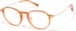 Angle view of Round Glasses P7822642 in Orange thumbnail