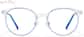 Front view of Stone Cold Glasses P7827016 in Bleu thumbnail
