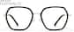 Front view of Geometric Glasses P7828721 in Black and Gold thumbnail