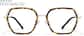 Front view of Lentes Geométricos P7828725 in Carey y oro thumbnail