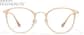 Front view of Round Glasses P7830033 in Cream thumbnail