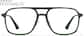 Front view of Lunettes aviateur en matériau mixte  P7830124 in Verte thumbnail