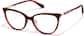 Angle view of Cat-Eye Glasses P7831818 in Red thumbnail