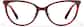 Front view of Cat-Eye Glasses P7831818 in Red thumbnail