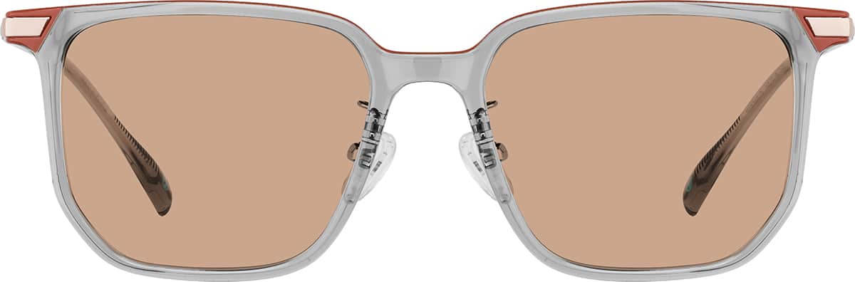 Basic Frame Gray Gray Square Glasses #P7834912 | Zenni Optical