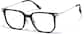 Angle view of Square Glasses P7834921 in Black thumbnail