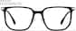 Front view of Square Glasses P7834921 in Black thumbnail