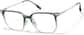 Angle view of Square Glasses P7834924 in Green thumbnail