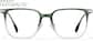 Front view of Square Glasses P7834924 in Green thumbnail