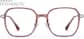 Front view of Lightweight Square Glasses  P7837719 in Pink thumbnail