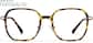 Front view of Lightweight Square Glasses  P7837725 in Tortoiseshell thumbnail