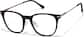Angle view of Square Glasses P7839621 in Black thumbnail