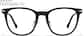 Front view of Square Glasses P7839621 in Black thumbnail