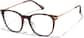 Angle view of Square Glasses P7839625 in Tortoiseshell thumbnail