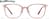 Front view of Square Glasses P7839919 in Champagne Pink thumbnail