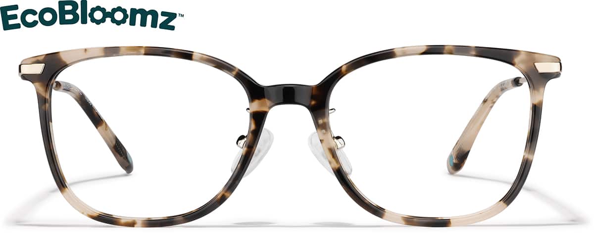 Front view of Square Glasses P7839925 in Tortoiseshell