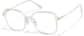 Angle view of Mixed Material Geometric Glasses  P7840623 in Clear thumbnail