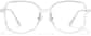 Front view of Mixed Material Geometric Glasses  P7840623 in Clear thumbnail
