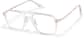 Angle view of Aviator Glasses  P7840823 in Clear thumbnail