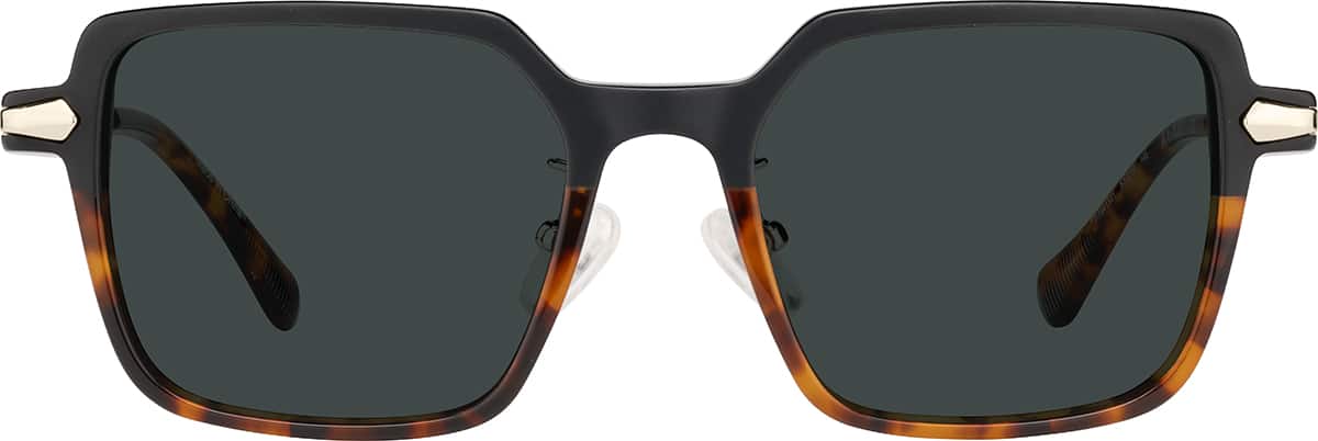 Black and Tortoiseshell Square Glasses #P7841321 | Zenni Optical
