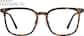 Front view of Lightweight Square Glasses  P7841425 in Tortoiseshell thumbnail