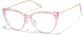 Angle view of Cat-Eye Glasses P7841719 in Pink thumbnail