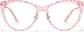 Front view of Cat-Eye Glasses P7841719 in Pink thumbnail