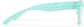 Side view of Glow-in-the-Dark Rectangle Glasses  P8111016 in Teal  thumbnail
