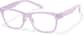Angle view of Glow-in-the-Dark Rectangle Glasses  P8111017 in Violet  thumbnail
