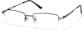 Angle view of Rectangle Glasses P950412 in Gray thumbnail