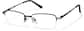 Angle view of Rectangle Glasses P950421 in Black thumbnail