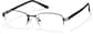 Angle view of Oval Glasses P970721 in Black thumbnail