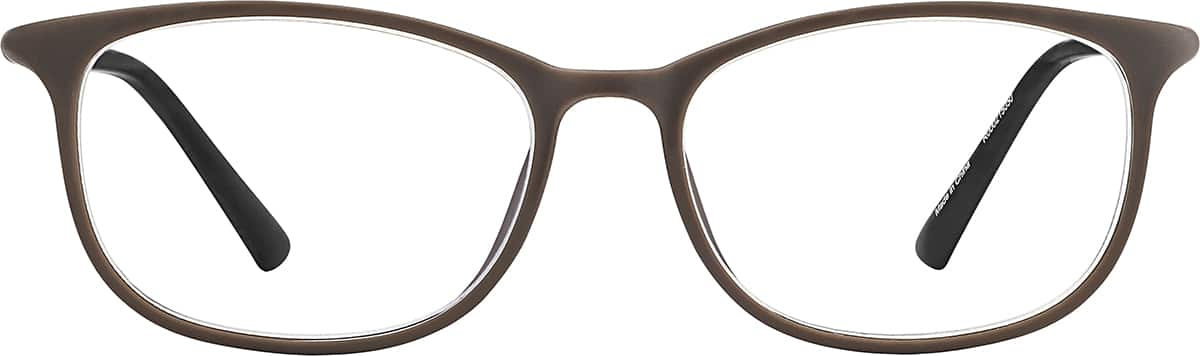 Front view of Oval Reading Glasses R000215050 in Brown