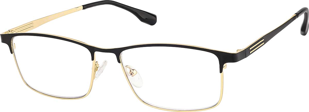 Angle view of Browline Reading Glasses R000321050 in Black