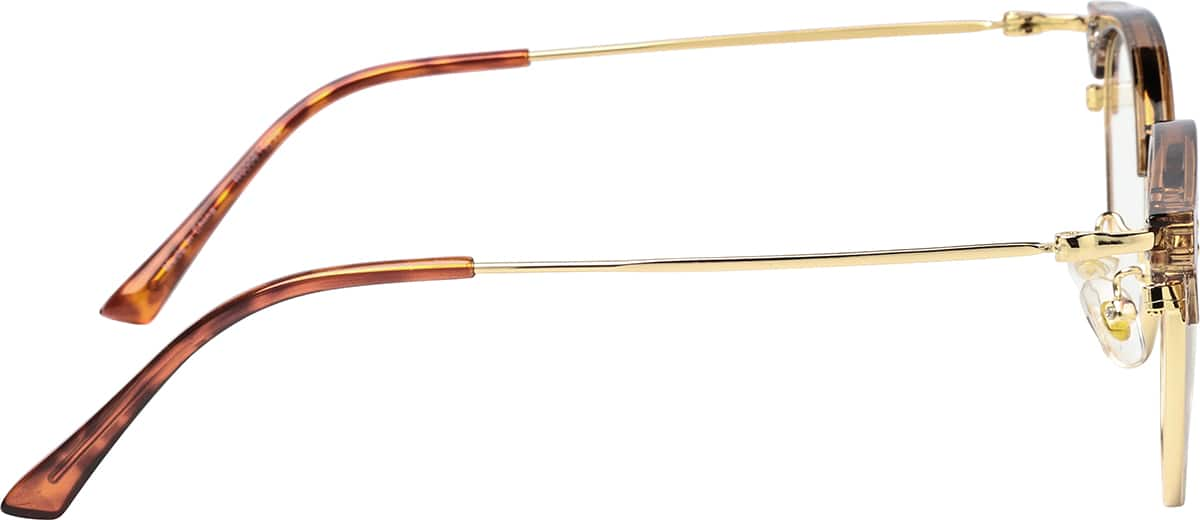 Side view of Browline Reading Glasses R000615150 in Brown