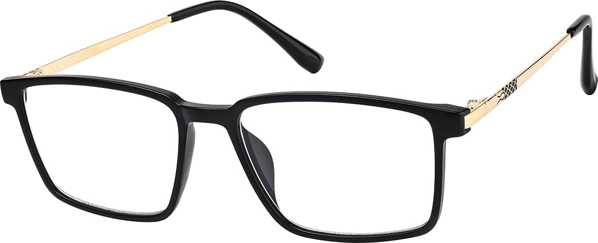 Angle view of Rectangle Reading Glasses R001321050 in Black