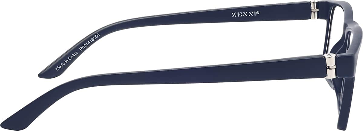 Side view of Rectangle Reading Glasses R001416050 in Blue