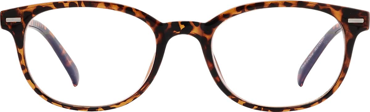 Front view of Oval Reading Glasses R001525050 in Tortoiseshell