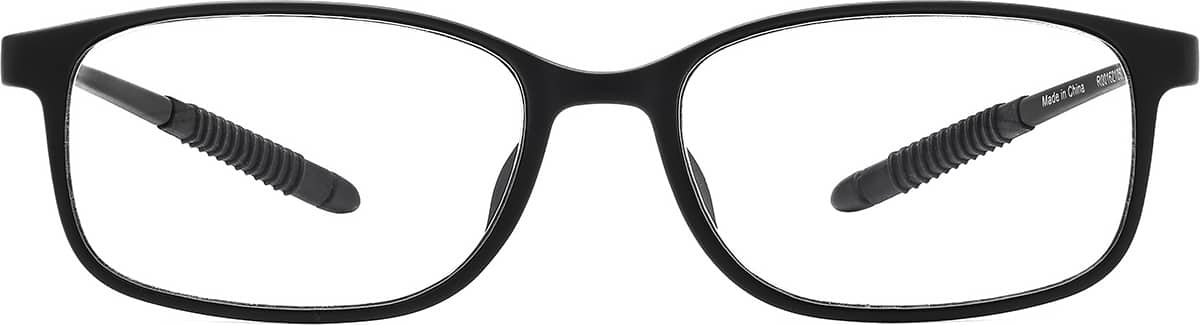 Front view of Rectangle Reading Glasses R001621050 in Black