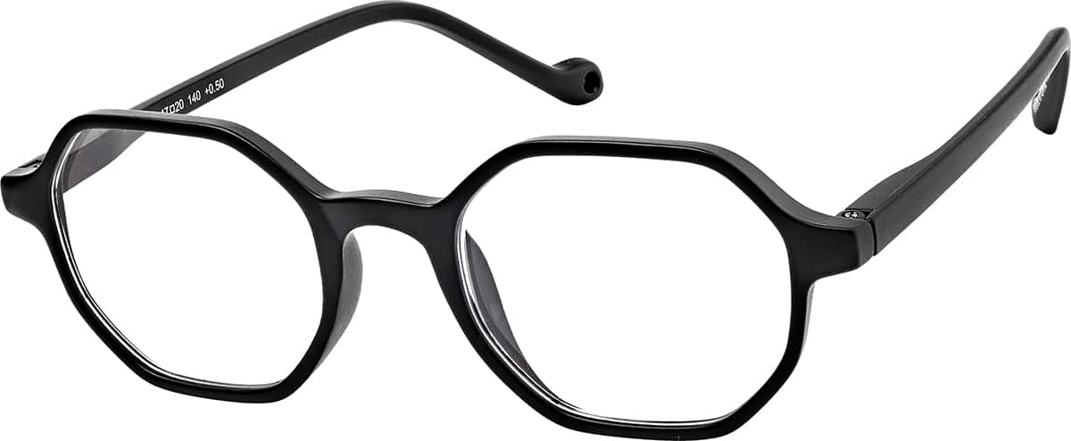 Angle view of Geometric Reading Glasses R001921050 in Black