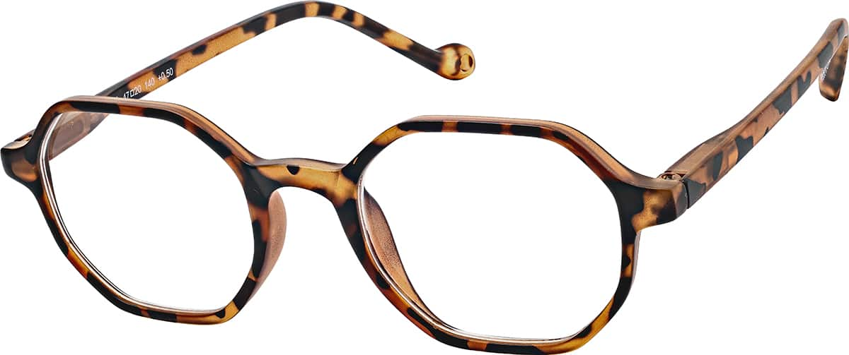 Angle view of Geometric Reading Glasses R001925100 in Tortoiseshell